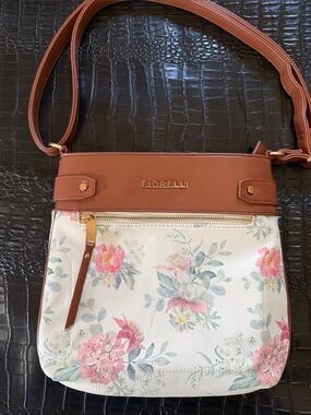 Fiorelli Floral Crossbody Bag in Brown and Pink